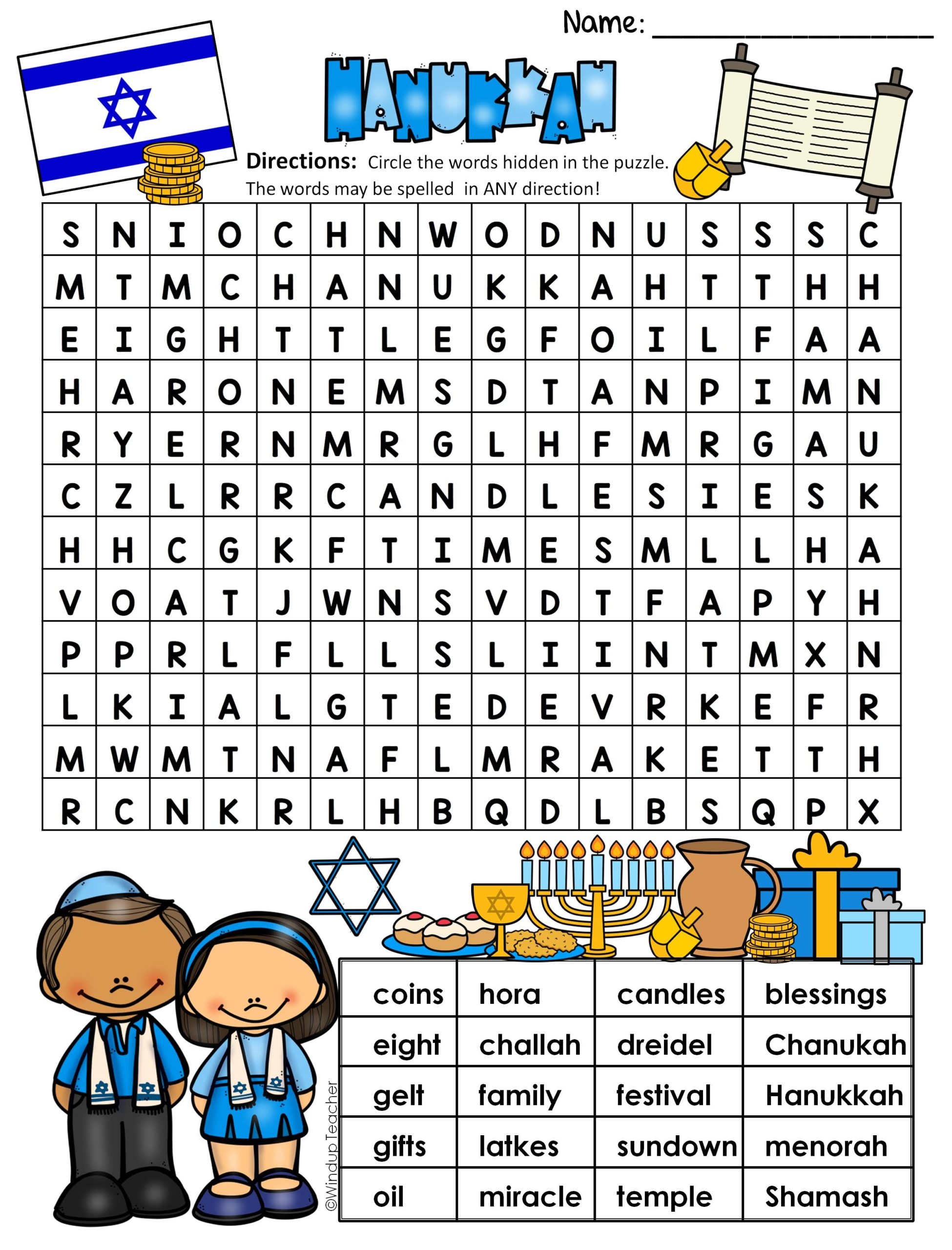 Hanukkah Word Search HARD Puzzle Ready To Go Made By Teachers Hanukkah Word Search HARD Puzzle Ready To Go Made By Teachers