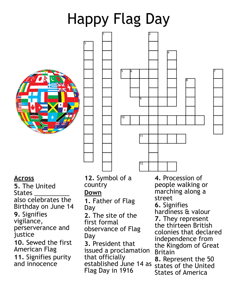 Happy Flag Day Crossword WordMint