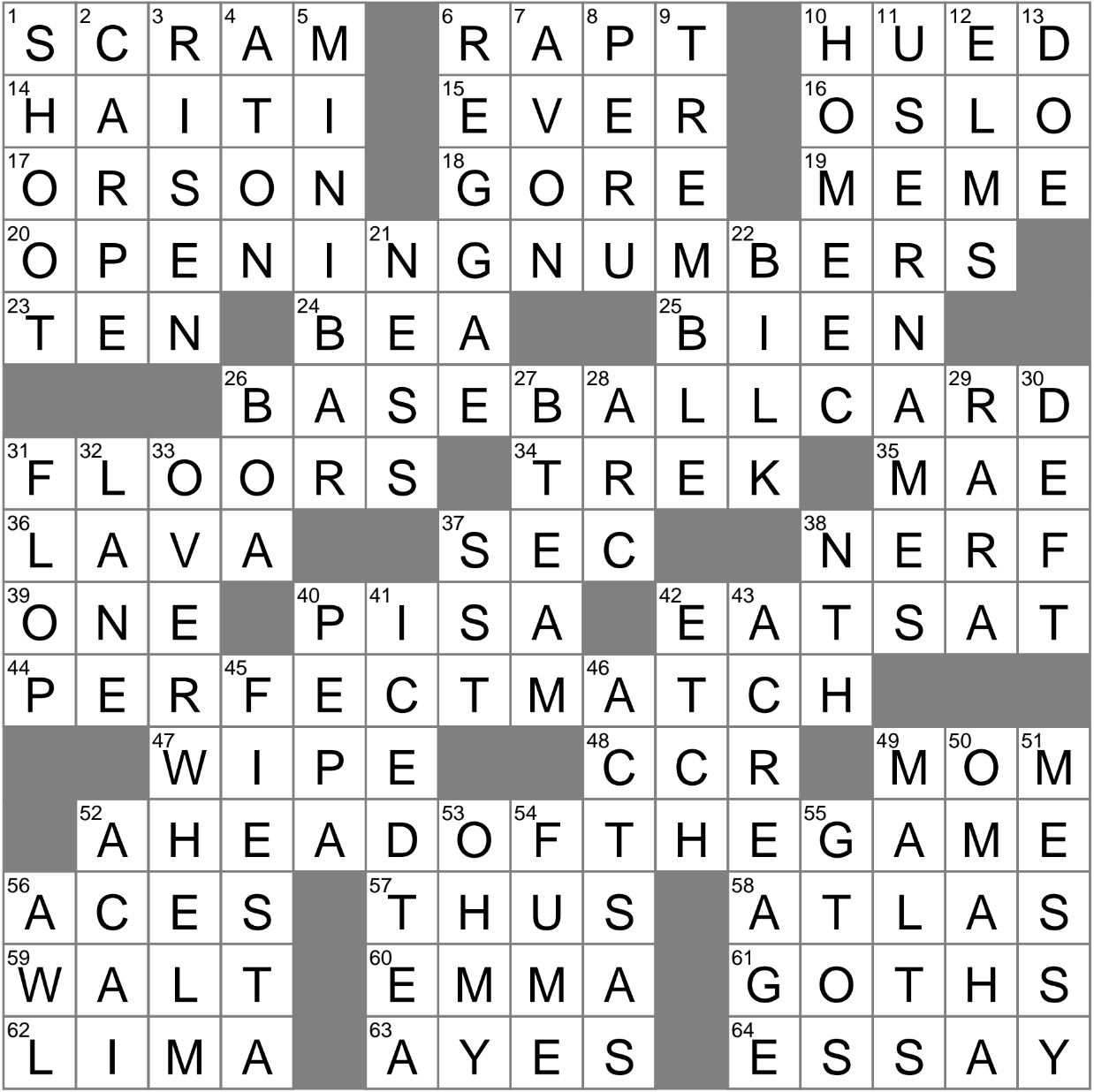Hard To Find In Latin Crossword Clue Archives LAXCrossword