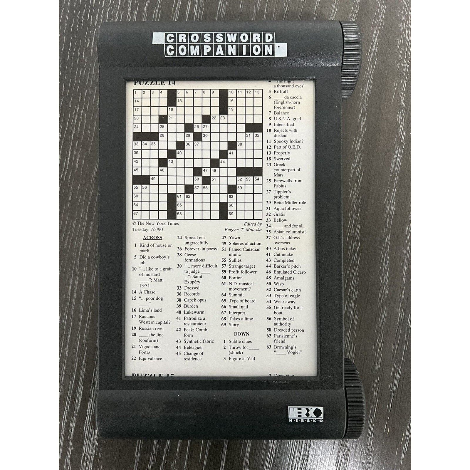 Herbko Crossword Companion With 3 Sealed Refill Rolls Volumes 2 