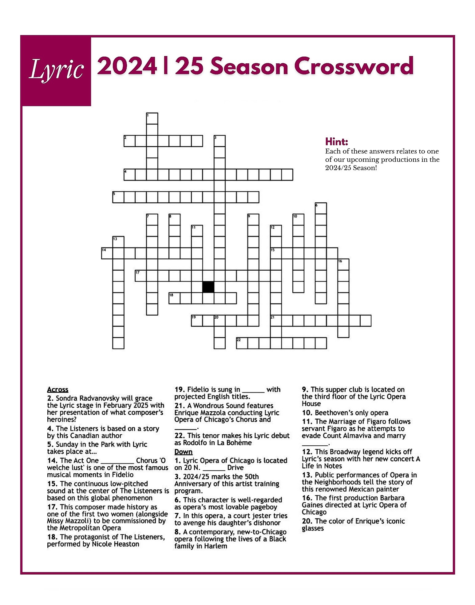 High Notes And Head scratchers Puzzles For Lyric s 2024 25 Season Lyric Opera Of Chicago High Notes And Head scratchers Puzzles For Lyric s 2024 25 Season Lyric Opera Of Chicago