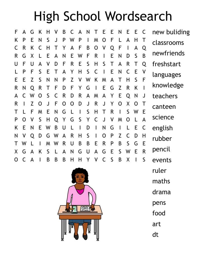 High School Wordsearch WordMint