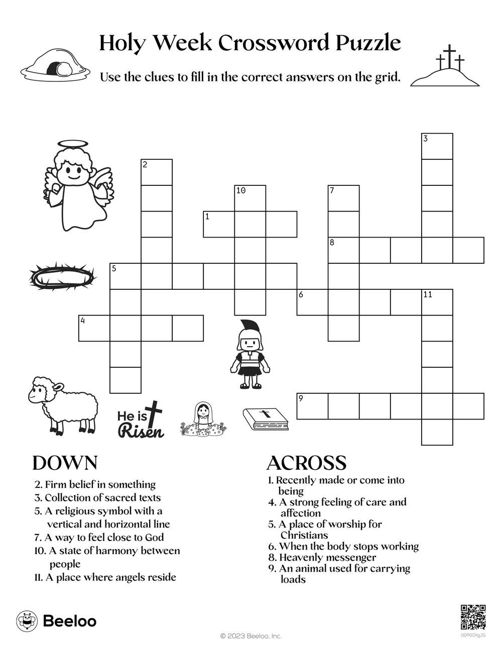Religion Crossword Puzzles Printable