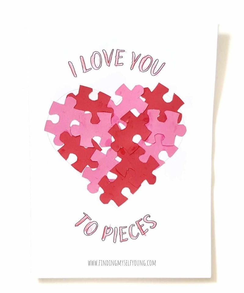 I Love You To Pieces Puzzle Card Free Printable Template 