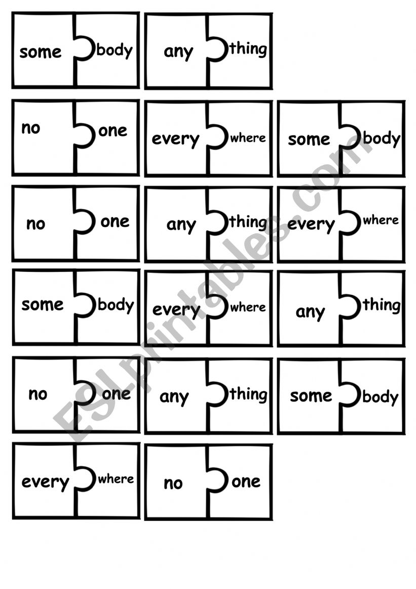 Pronoun Crossword Puzzle Printable