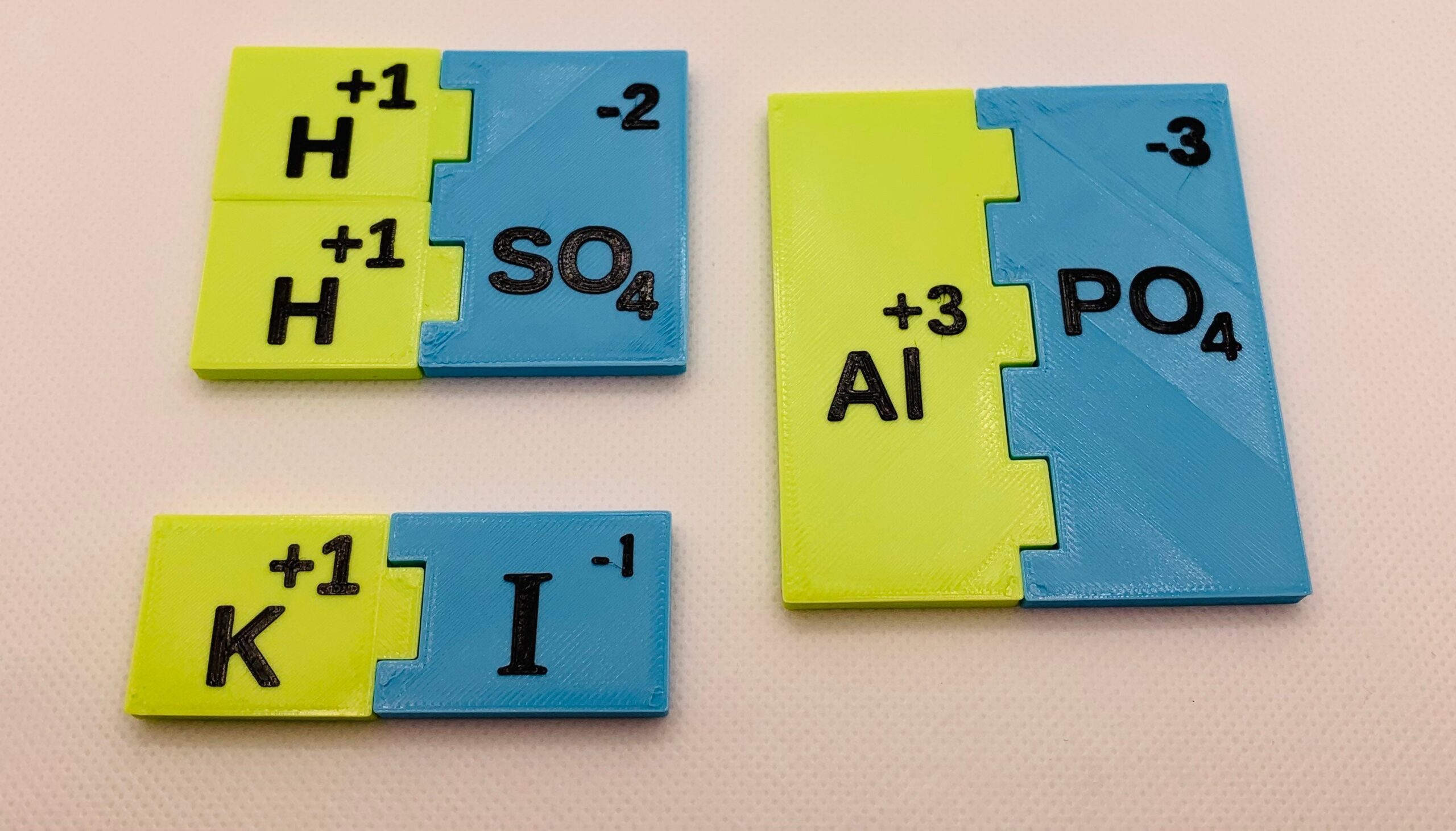 Ionic Bonding Learning Tiles 3D Printed Learning Tools 