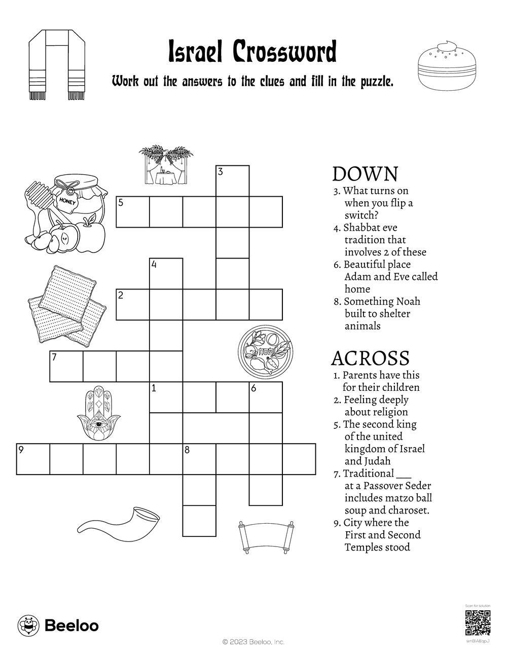 Israel Crossword Beeloo Printable Crafts And Activities For Kids Israel Crossword Beeloo Printable Crafts And Activities For Kids