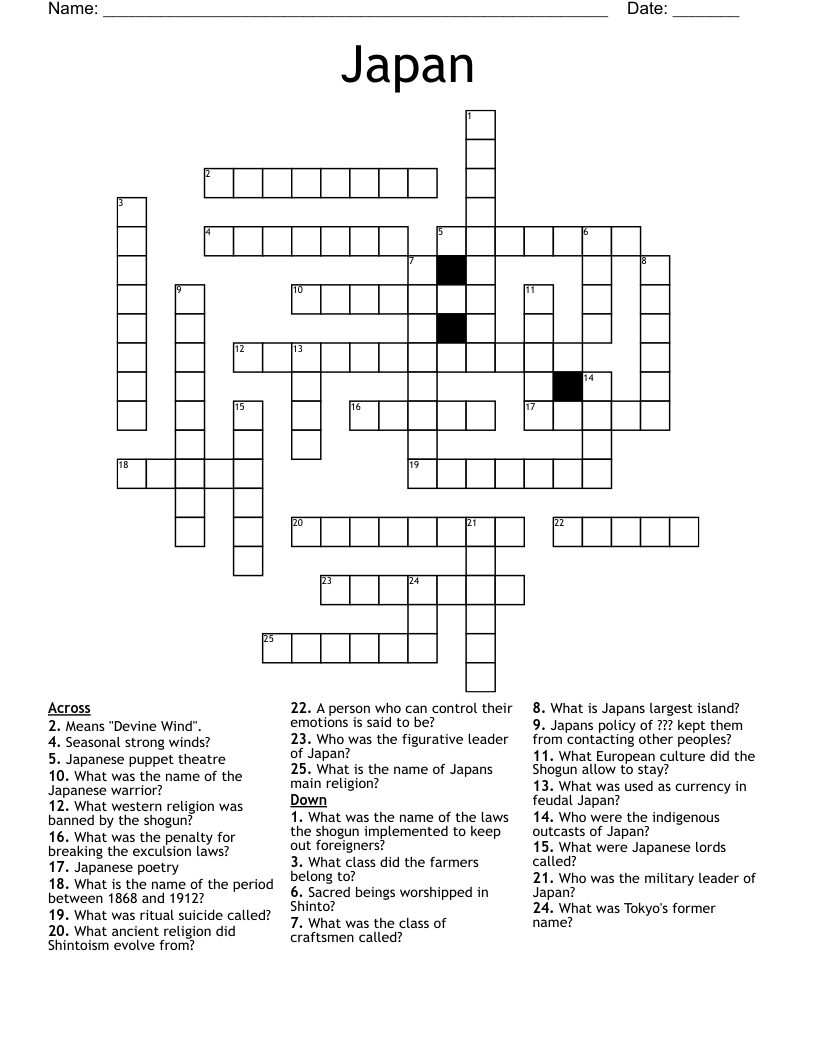 Japan Crossword WordMint