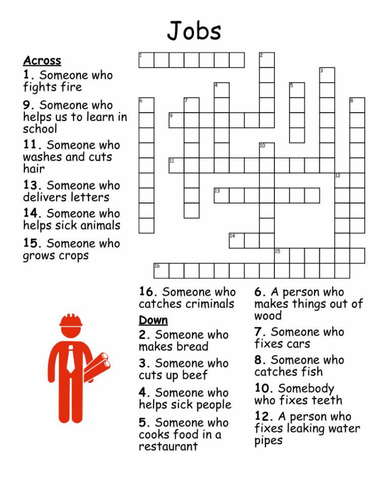 Jobs Crossword WordMint