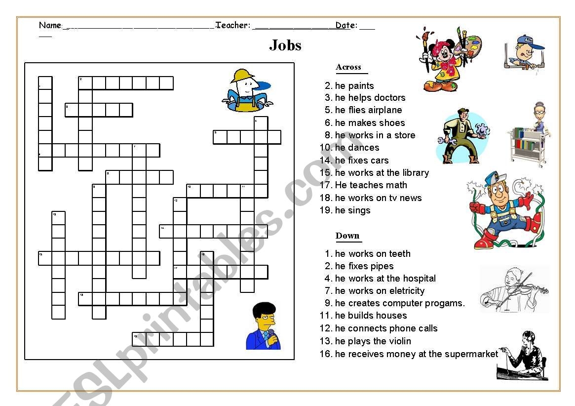 Career Puzzle Worksheet Career Puzzle Worksheet