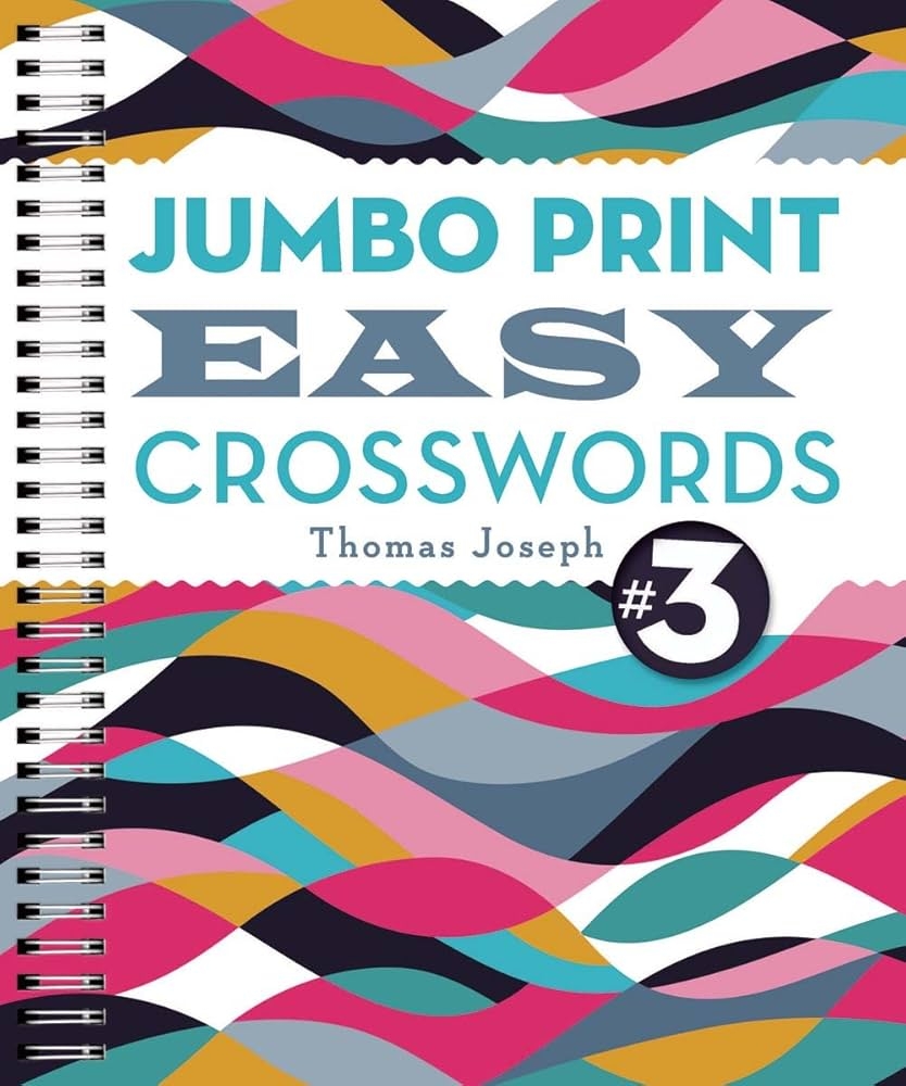 Jumbo Print Easy Crosswords 3 Large Print Crosswords Joseph 