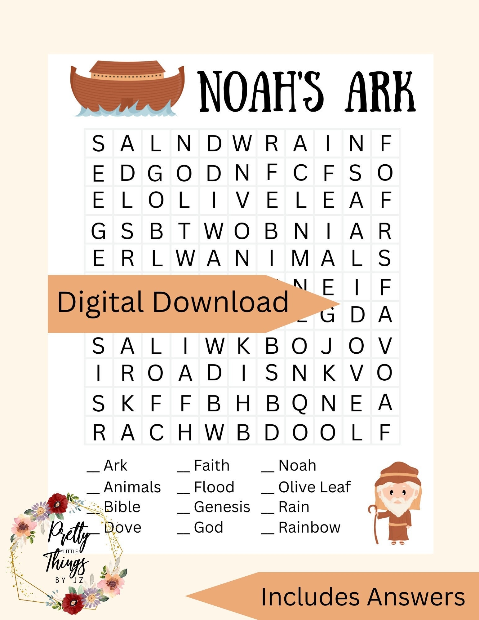 JW Word Search Noah s Ark Activities JW Crossword Puzzles Noah s Ark Word Search Family Worship Projects