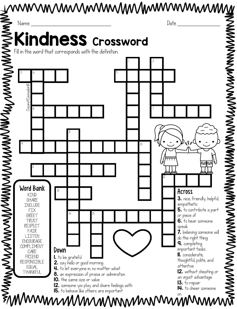 Kindness Worksheets Classful