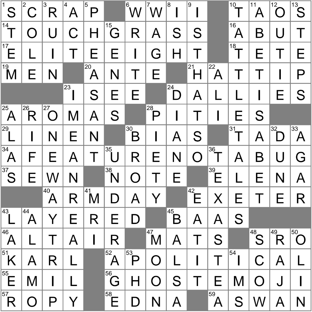 LA Times Crossword 17 May 25 Saturday LAXCrossword