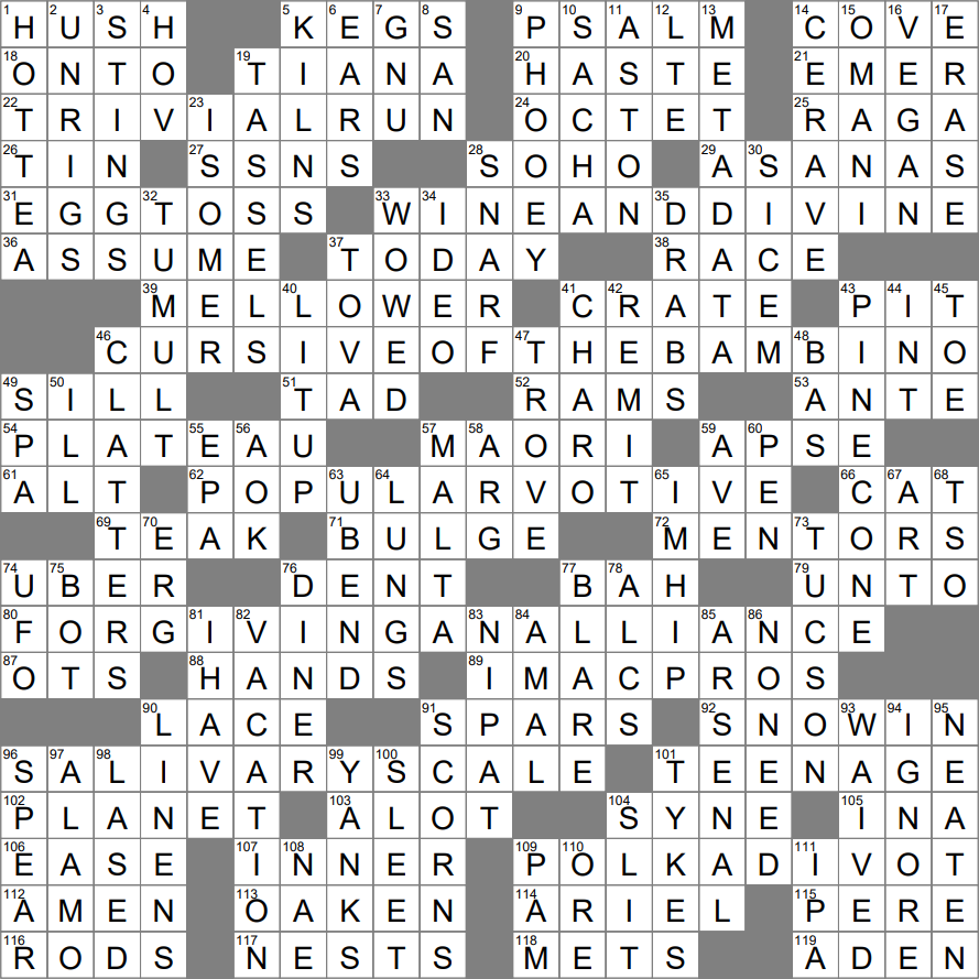 LA Times Crossword 19 May 24 Sunday LAXCrossword