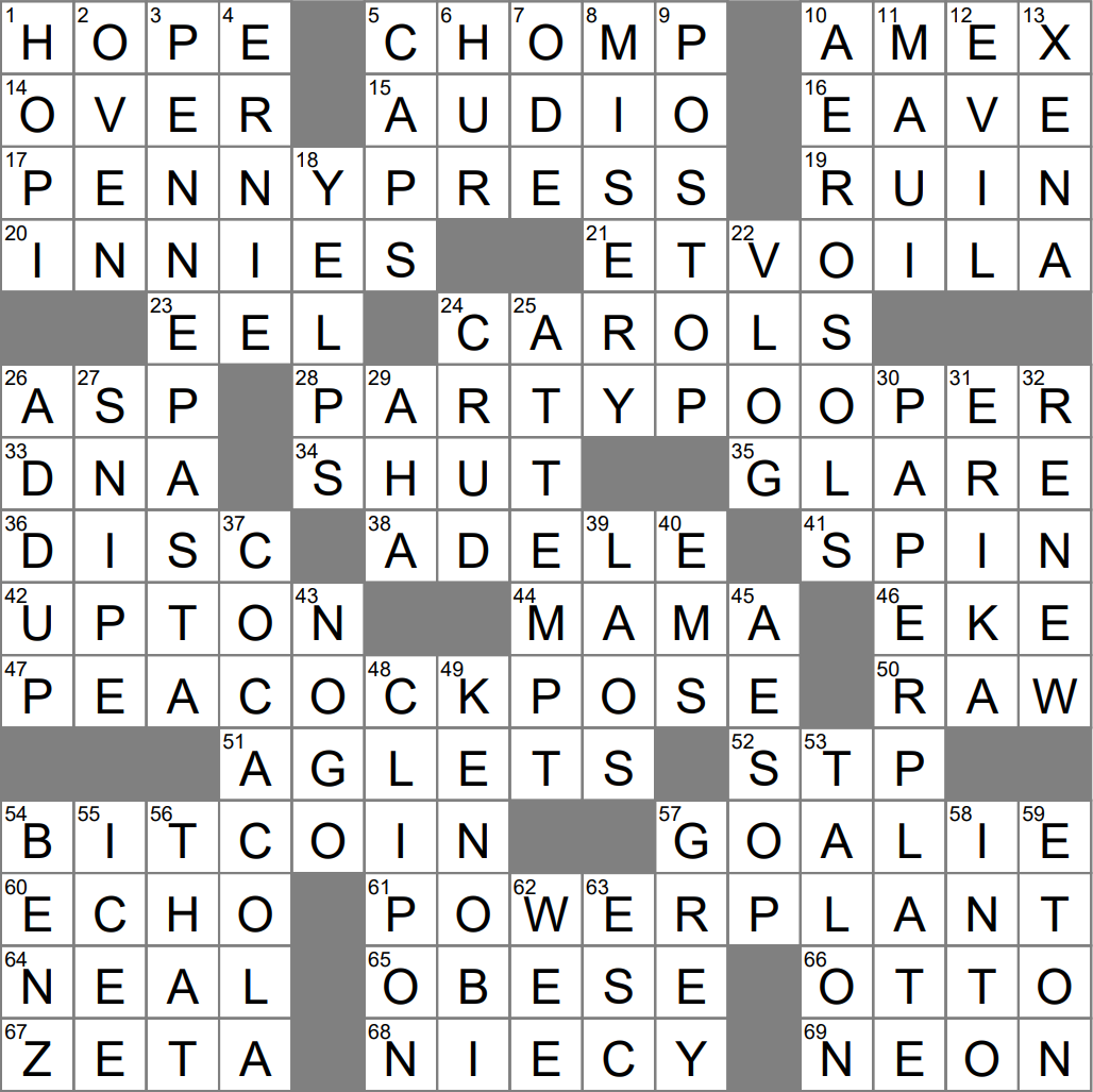 LA Times Crossword 29 Nov 22 Tuesday LAXCrossword