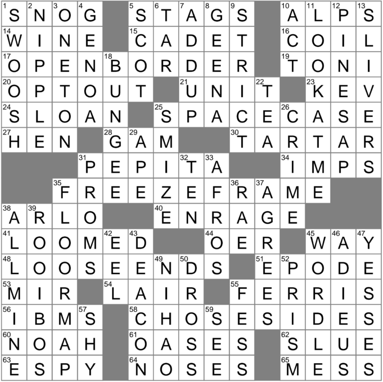 LA Times Crossword 4 Aug 23 Friday LAXCrossword
