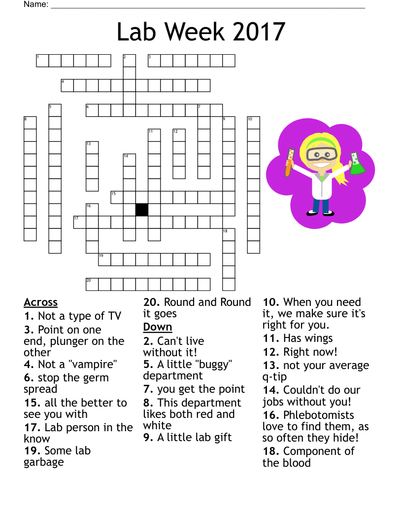 Lab Week 2017 Crossword WordMint