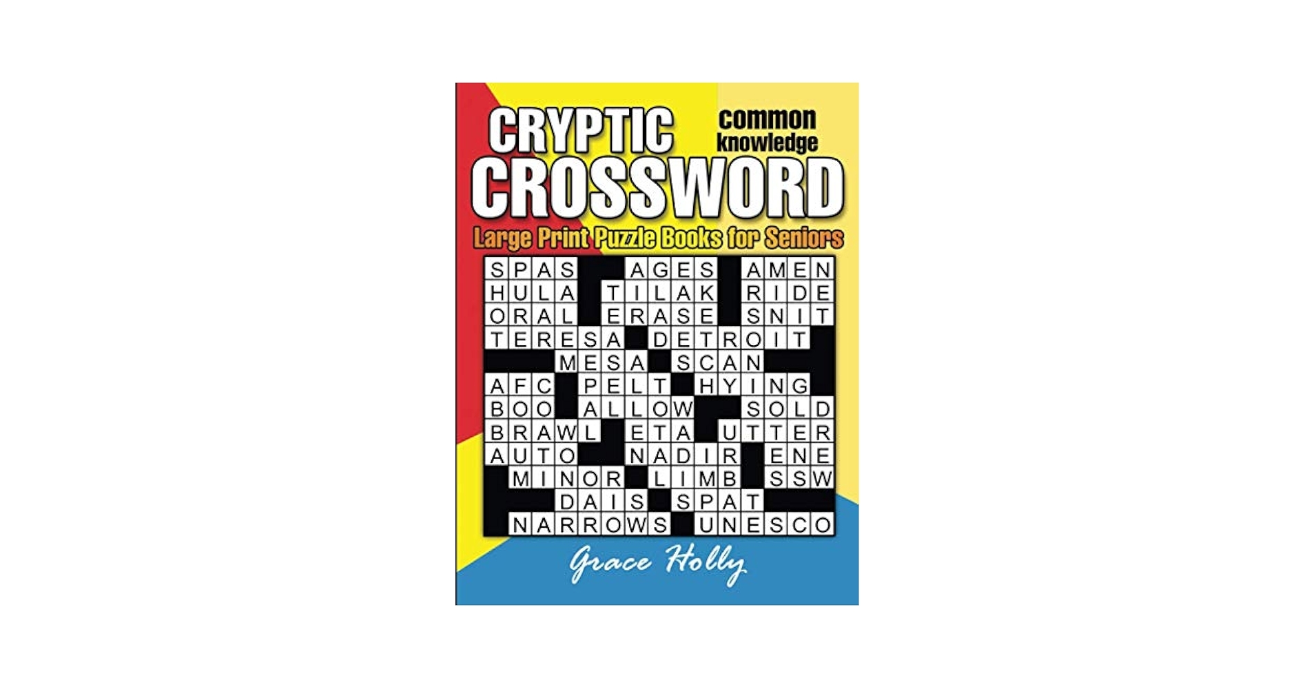 Large Print Cryptic Crossword Puzzle Books For Seniors Newspaper 