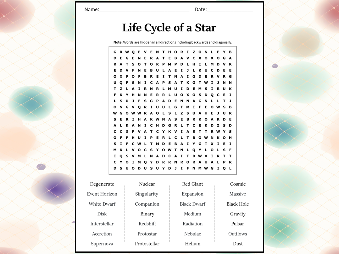 Star Attraction Puzzle Worksheet Star Attraction Puzzle Worksheet