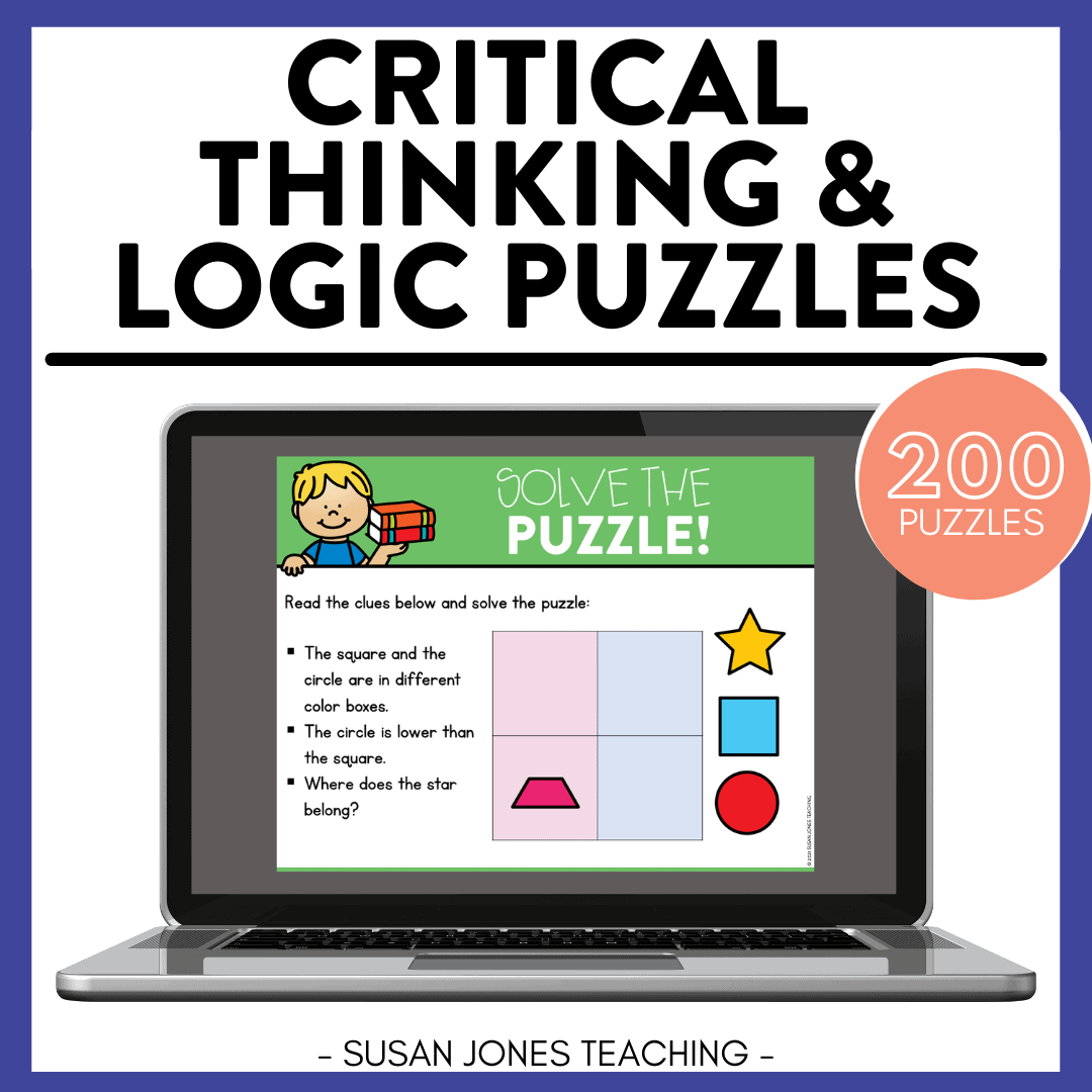 Logic Puzzles U0026 Critical Thinking Activities For Kindergarten 1st U0026 2nd Grade