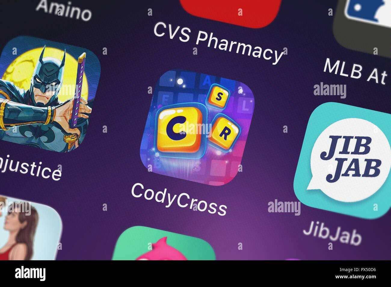 London United Kingdom October 19 2018 Close up Shot Of The CodyCross Crossword Puzzles Mobile App From Fanatee Stock Photo Alamy