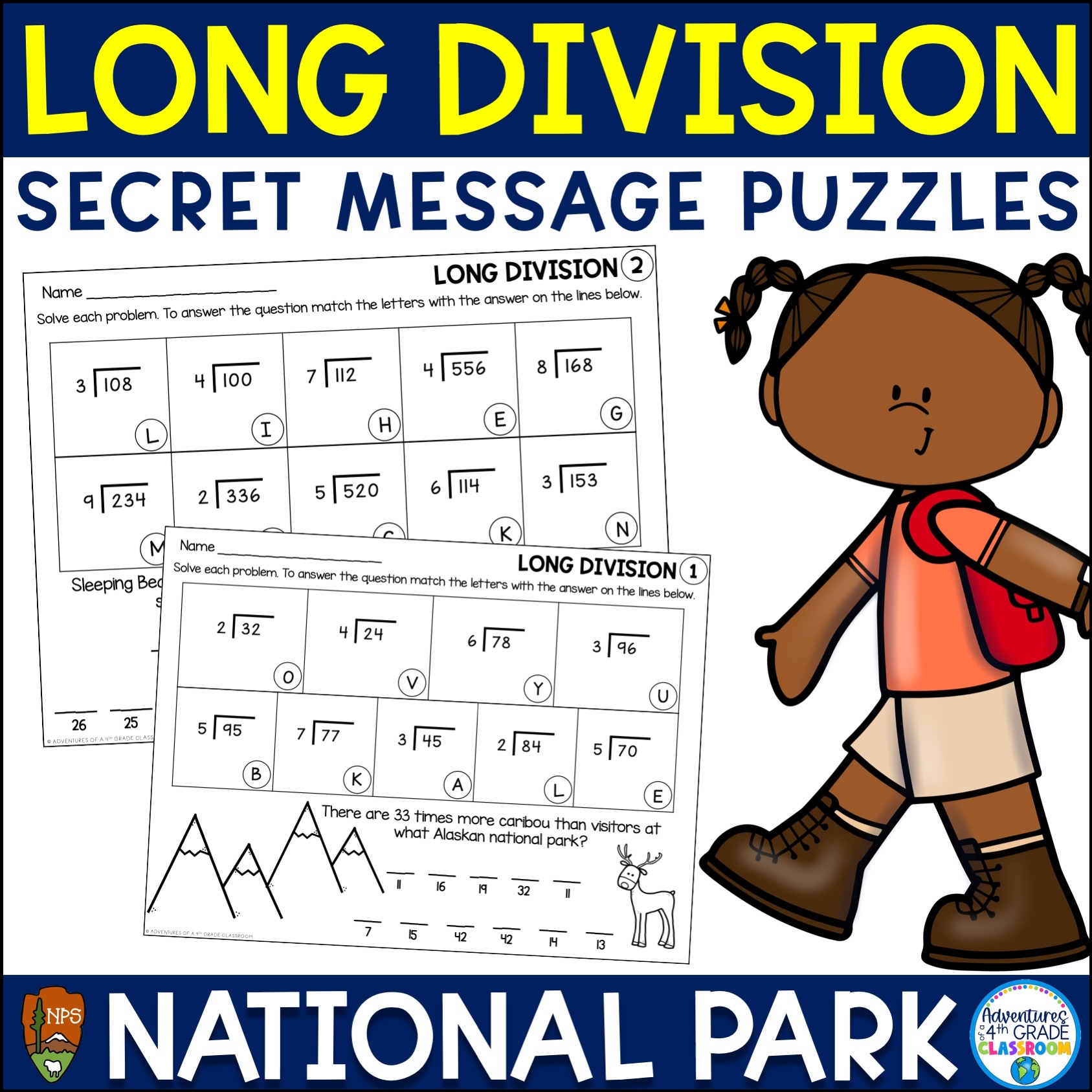 Long Division Review Puzzles