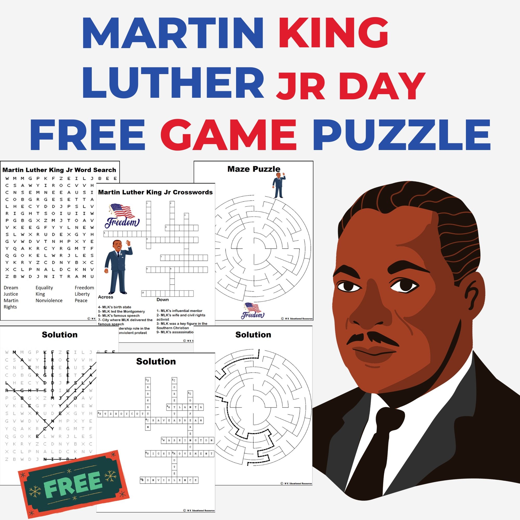 Martin Luther King Crossword Puzzle