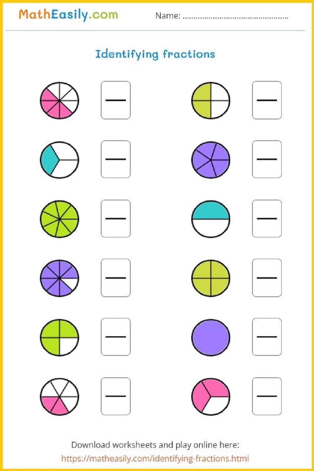 Fraction Puzzles Worksheets Free
