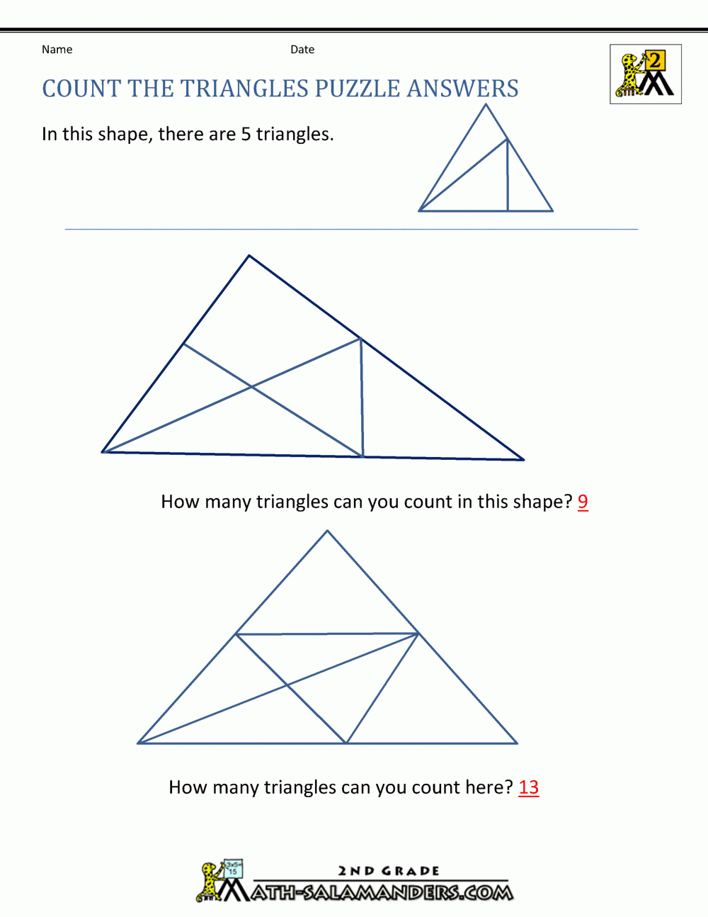 Math Puzzles For Kids Shape Puzzles