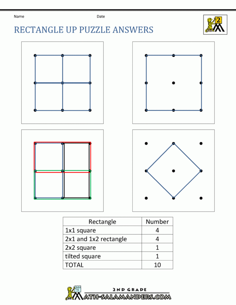 Math Puzzles For Kids Shape Puzzles