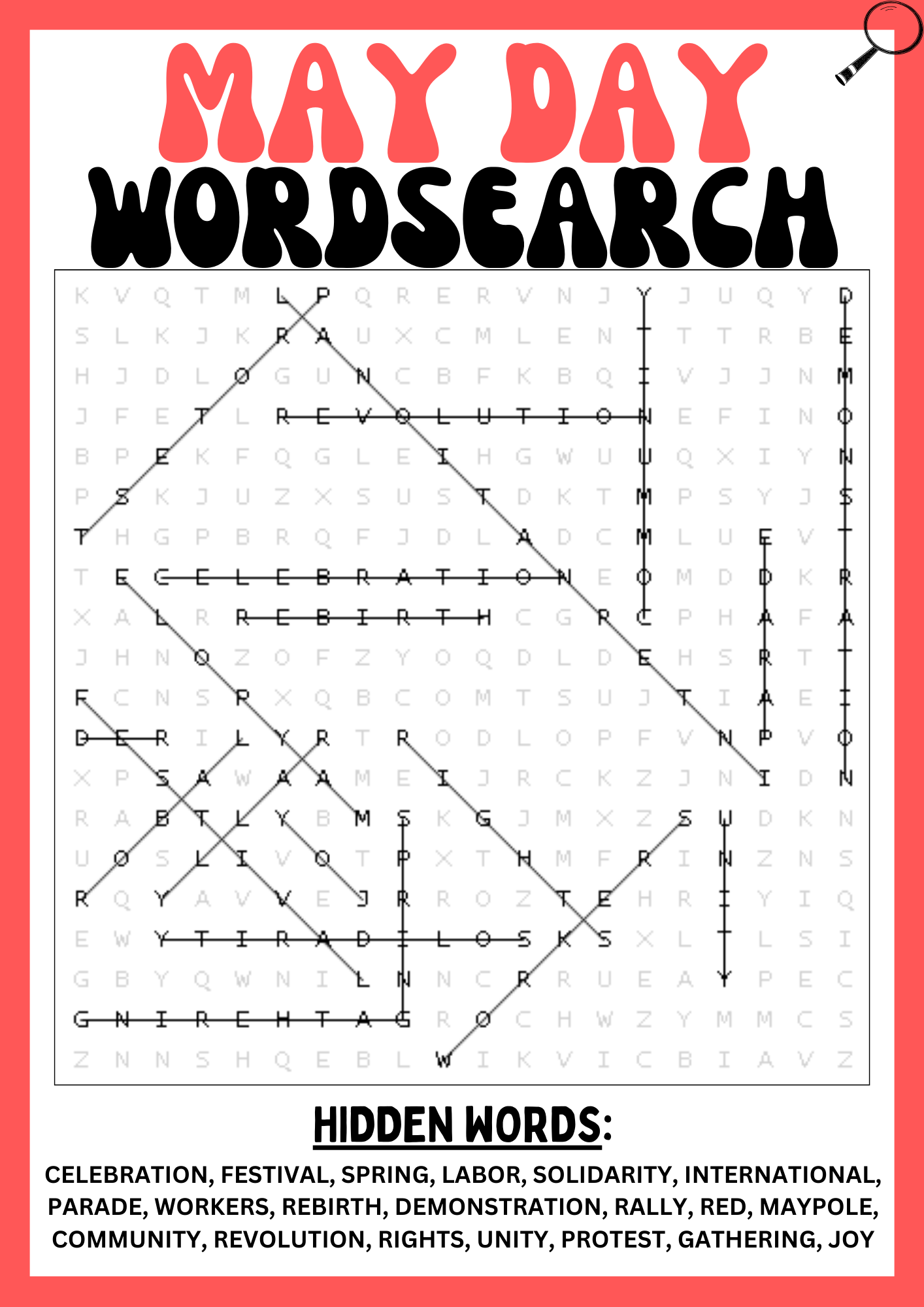 May Puzzle Worksheets
