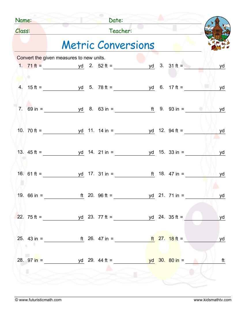 Measurement Math Worksheets Pdf Printable Math Champions