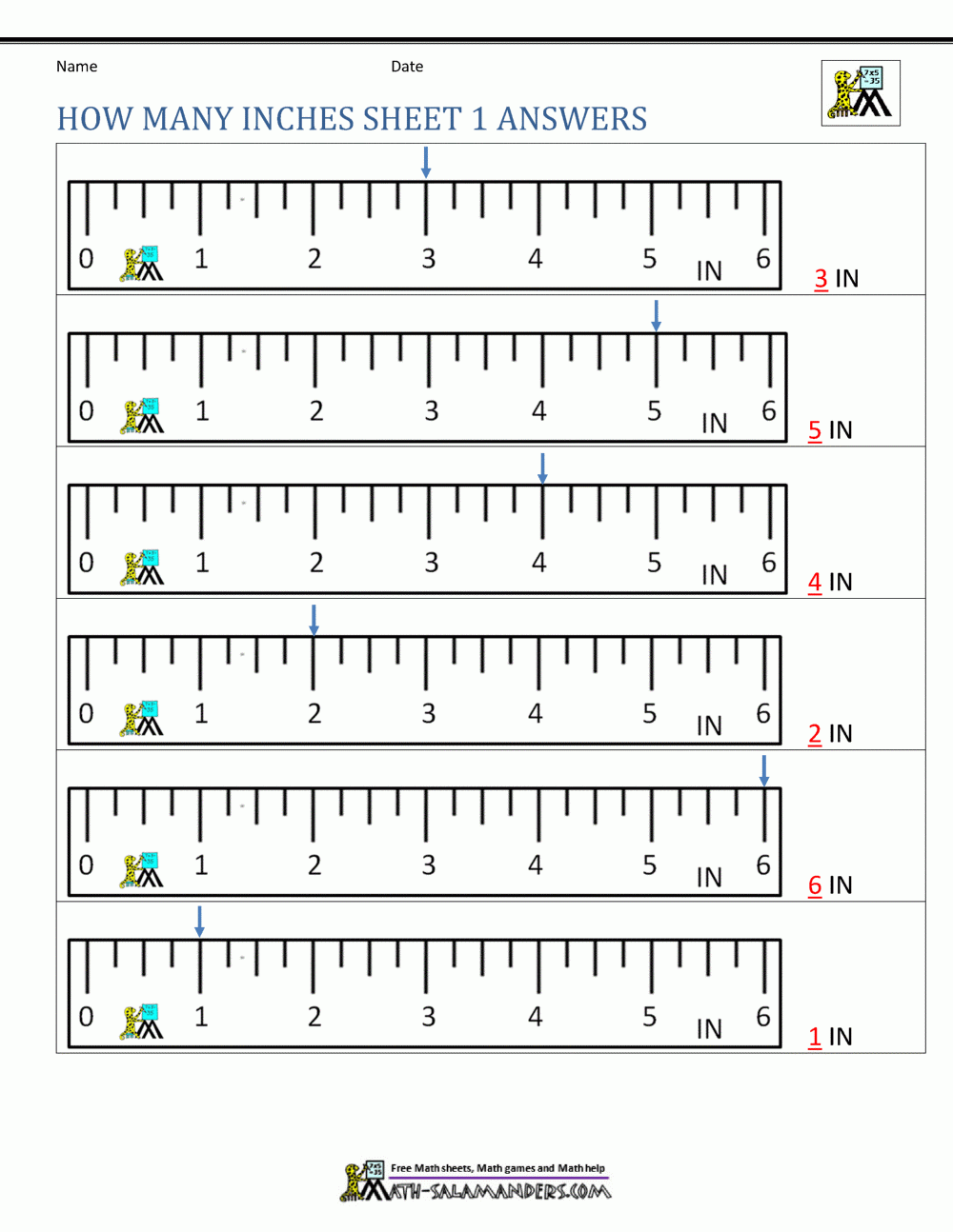 Measuring Length Worksheets