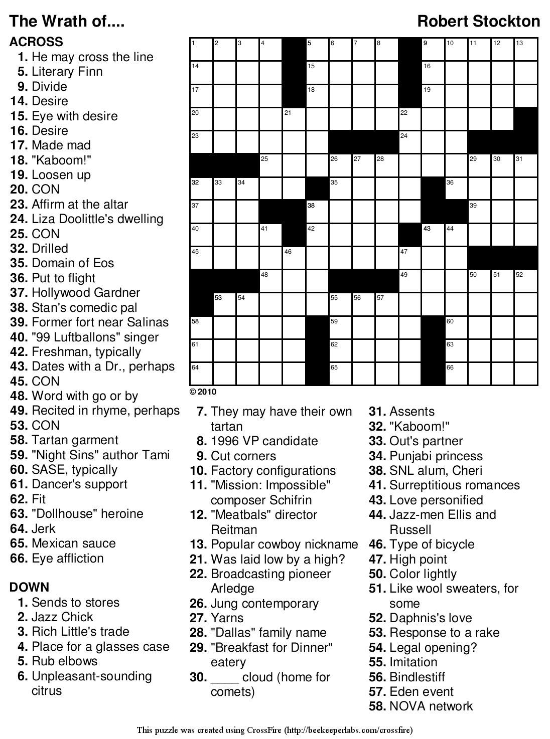 Medium Difficulty Printable Crossword Puzzles Printable 
