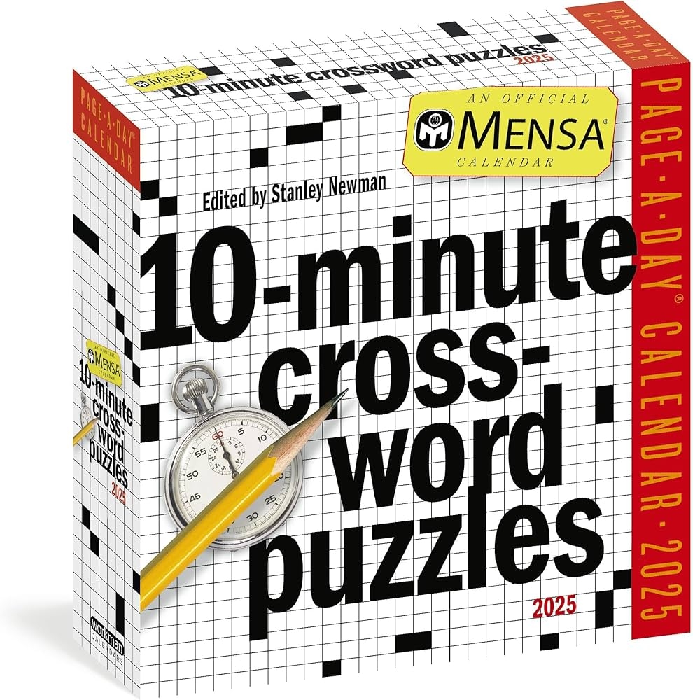 Mensa 10 Minute Crossword Puzzles Page A Day Calendar 2025 Newman Stanley Workman Calendars 9781523525096 Amazon Books Mensa 10 Minute Crossword Puzzles Page A Day Calendar 2025 Newman Stanley Workman Calendars 9781523525096 Amazon Books