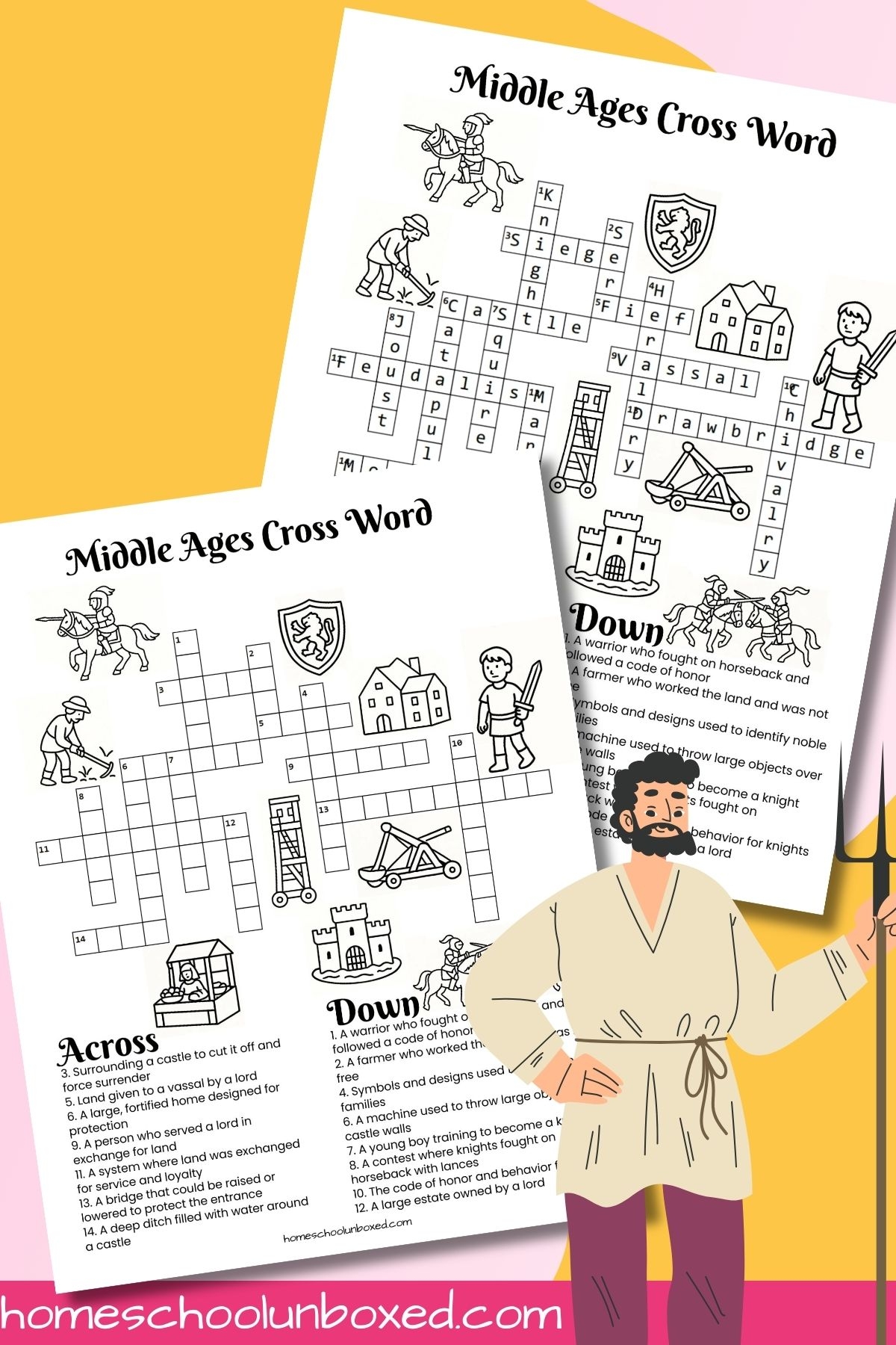 Middle Ages Crossword Puzzle Free Printable Answer Key 