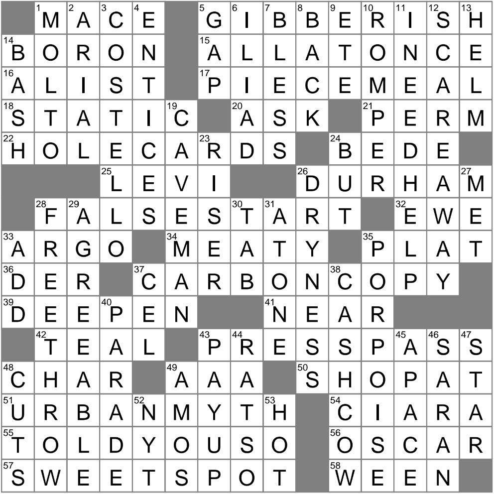 Moving Violation Crossword Clue Archives LAXCrossword