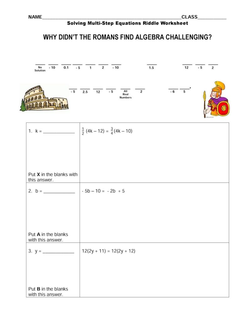 Mrs Newell s Math Solving Equations Flipbook