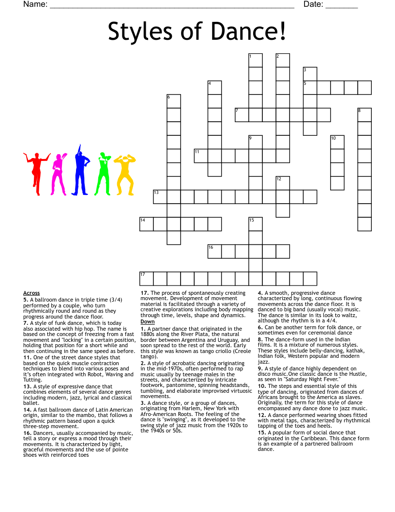 Musical Genres Crossword WordMint Musical Genres Crossword WordMint