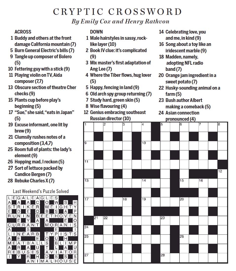 National Post Cryptic Crossword Forum Saturday June 5 2021 Man For All Seasons