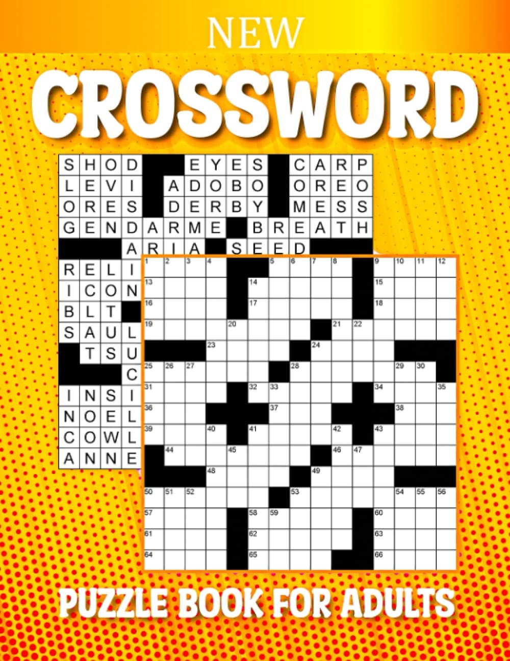 NEW Crossword Puzzle Book For Adults Adult Crossword Puzzles That Are Challenging And Have A Solution In Large Print For Seniors NASH LAUREL 