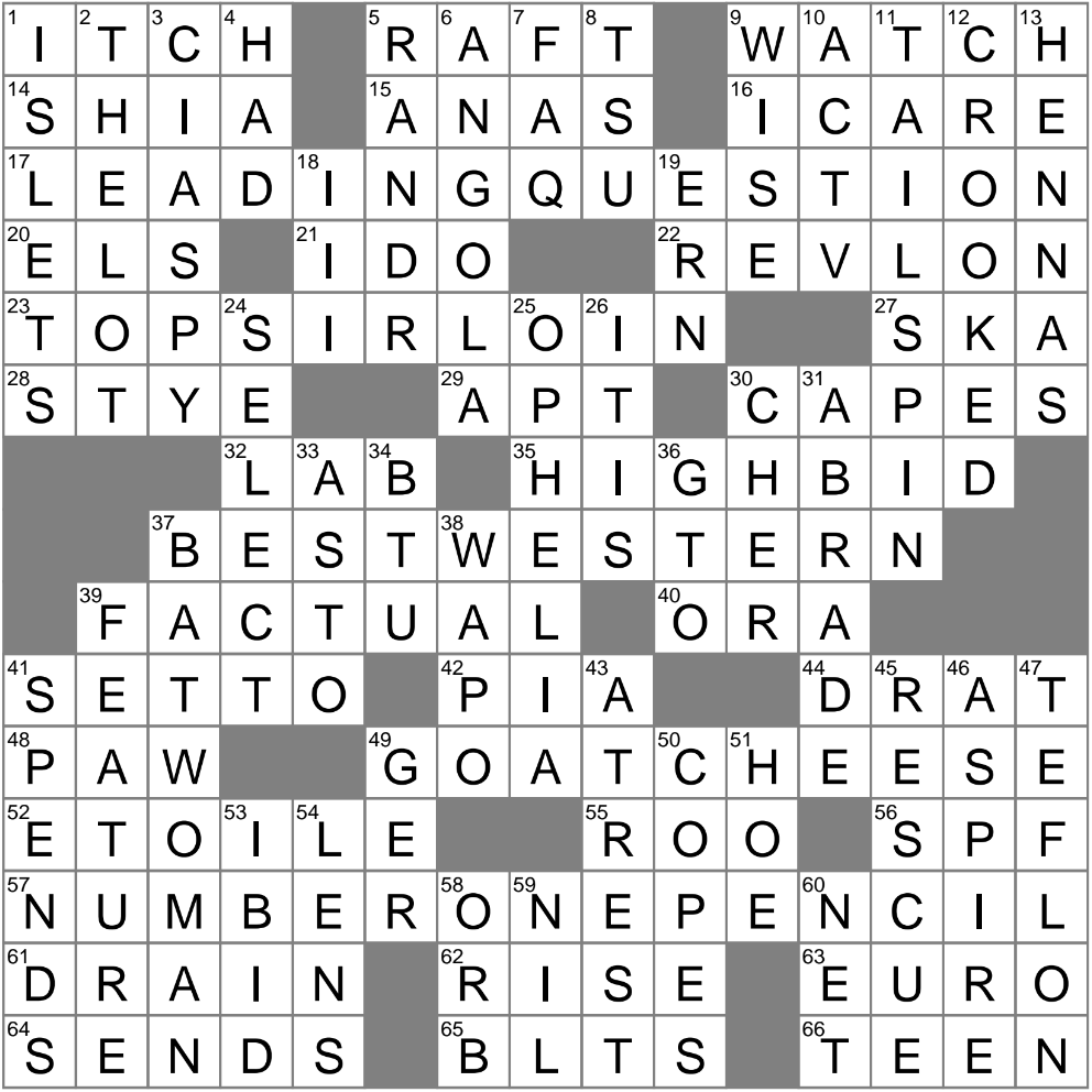 Not On The Up and up Crossword Clue Archives LAXCrossword