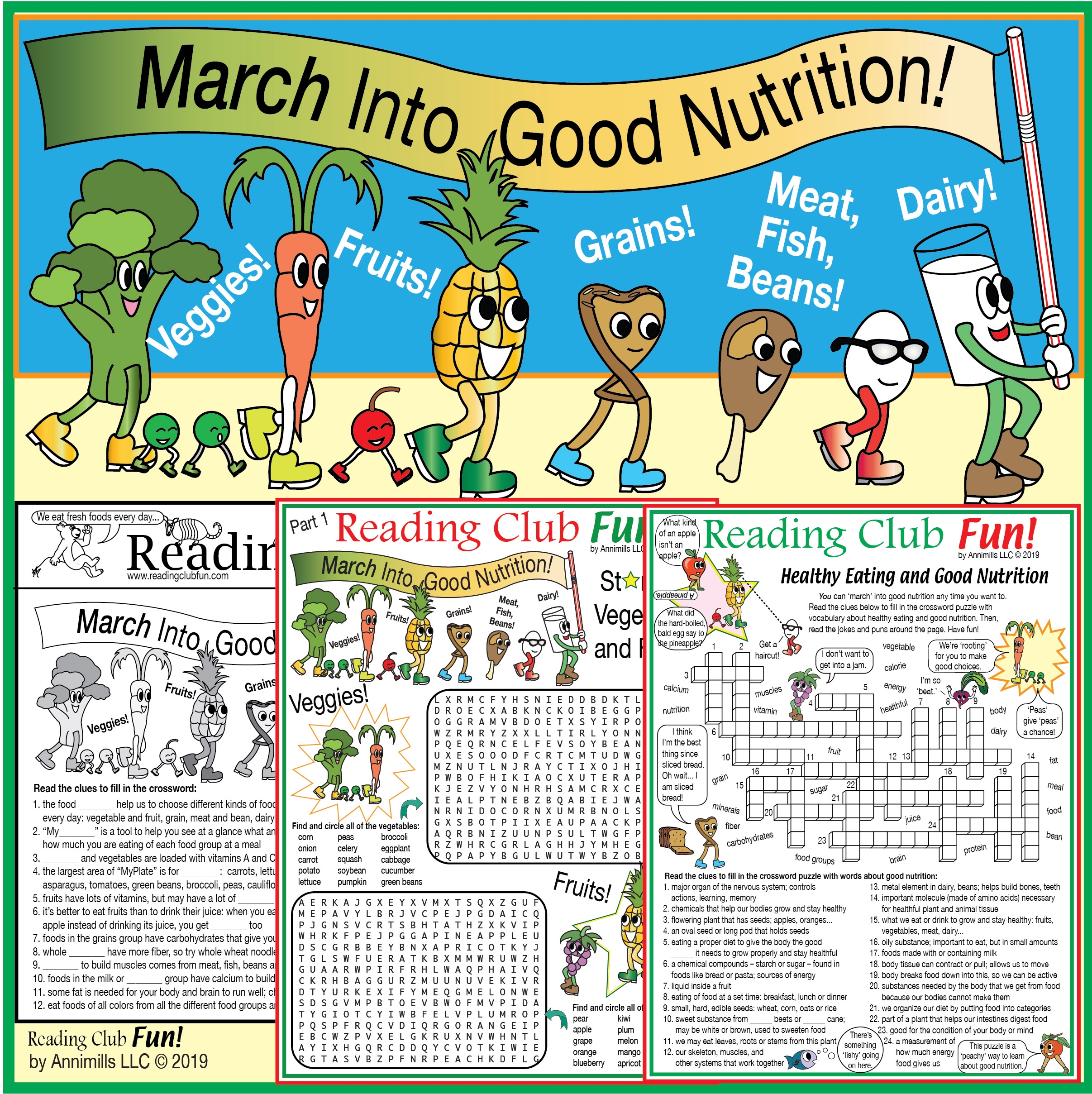 Printable Nutrition Crossword Puzzle