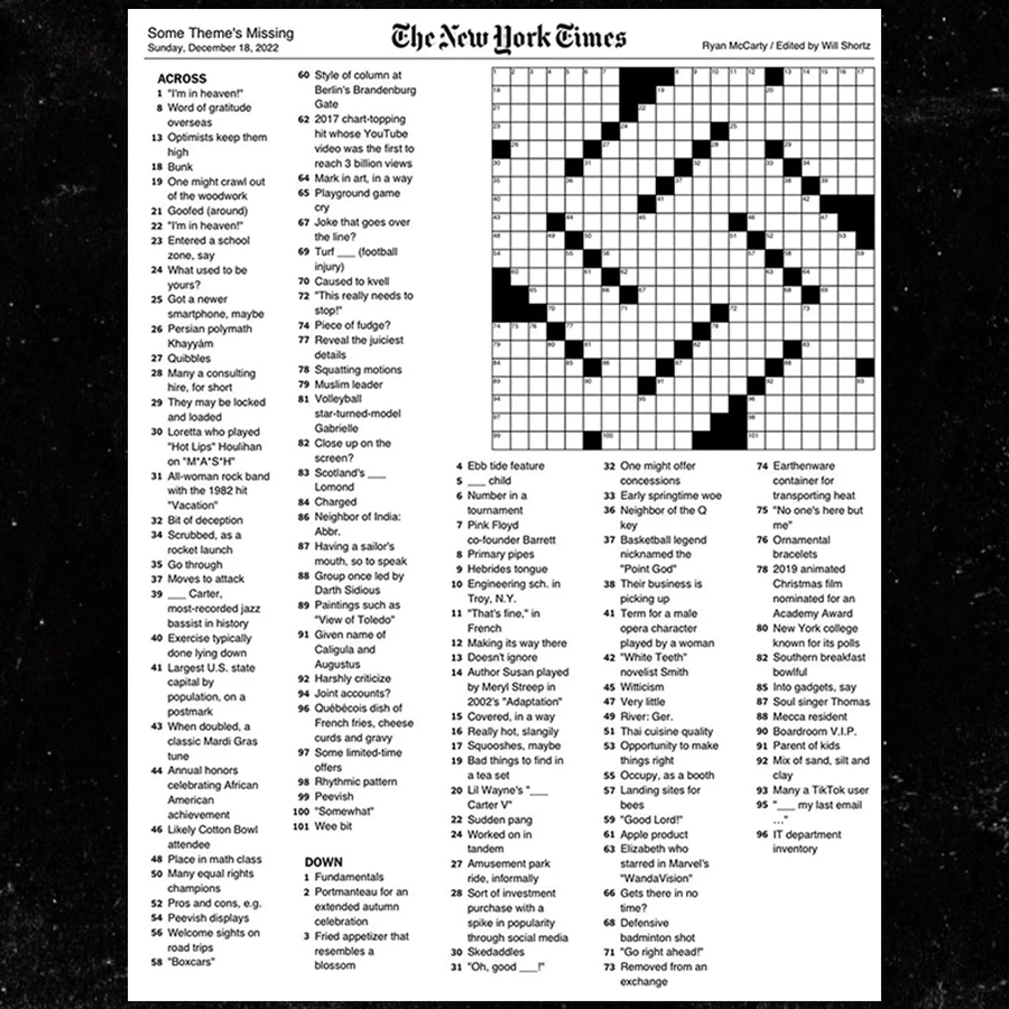 Ny Times Sunday 2025 Crossword Recognized Top