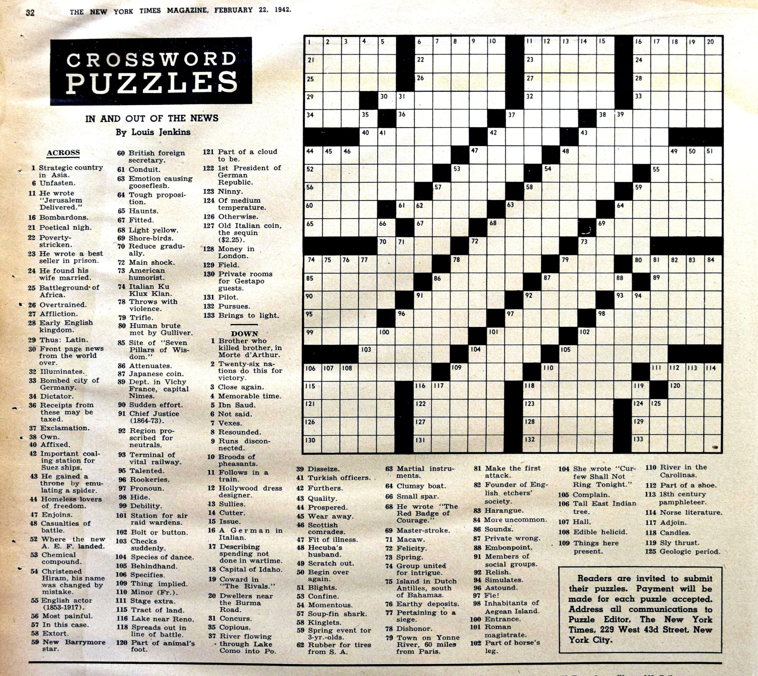 NYT 2nd Crossword Puzzle As A Digital Download Etsy