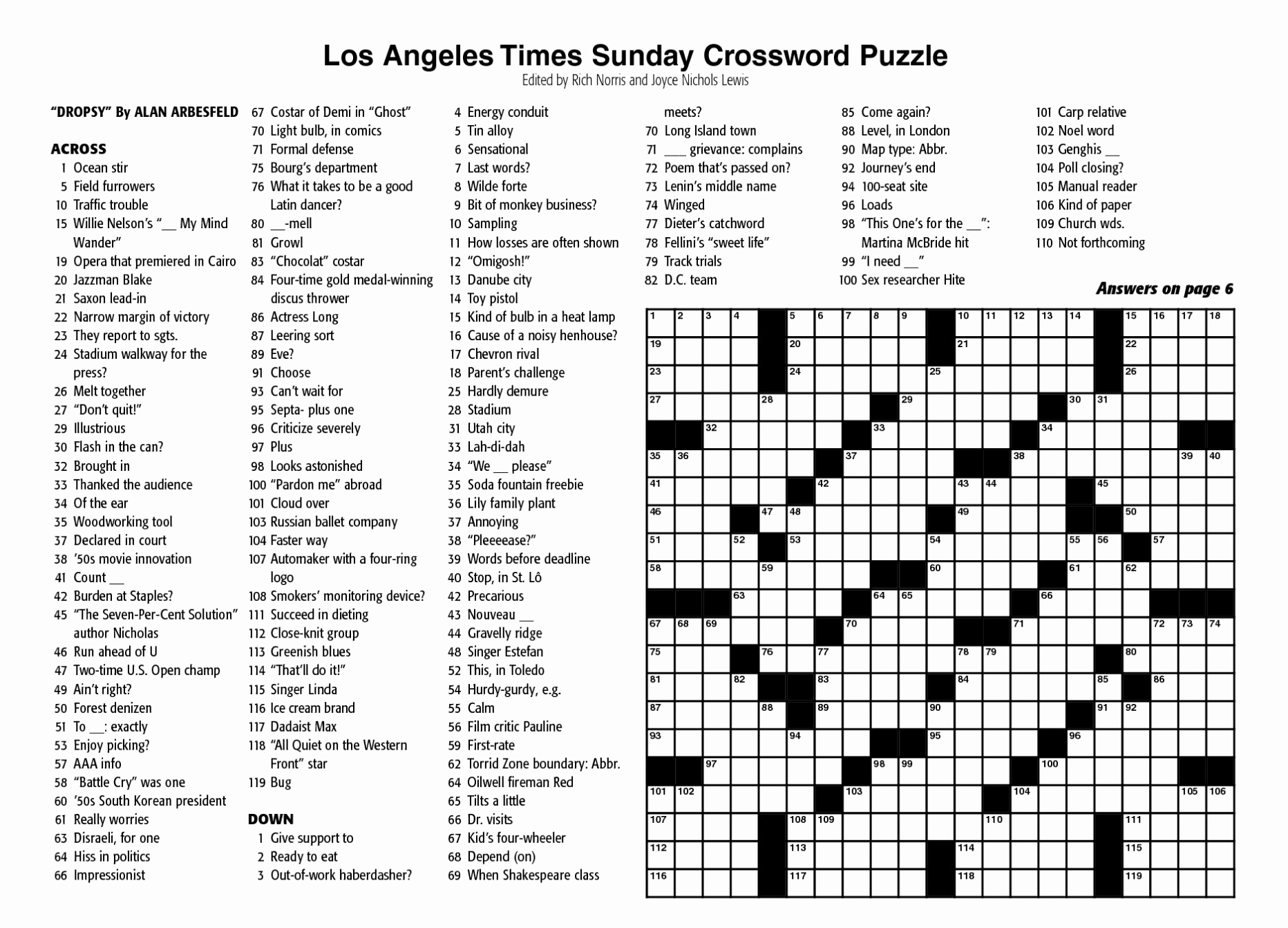 Nytimes Crossword Puzzles Printable Nytimes Crossword Puzzles Printable
