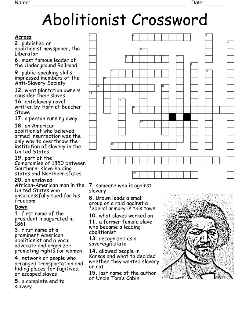 Oklahoma History Vocab Crossword WordMint