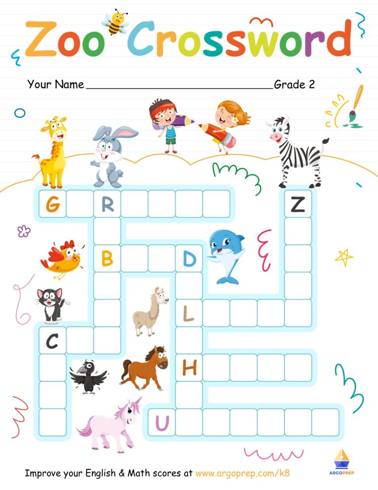 Oliver And Sophia s Ultimate Zoo Animal Crossword Puzzle ArgoPrep