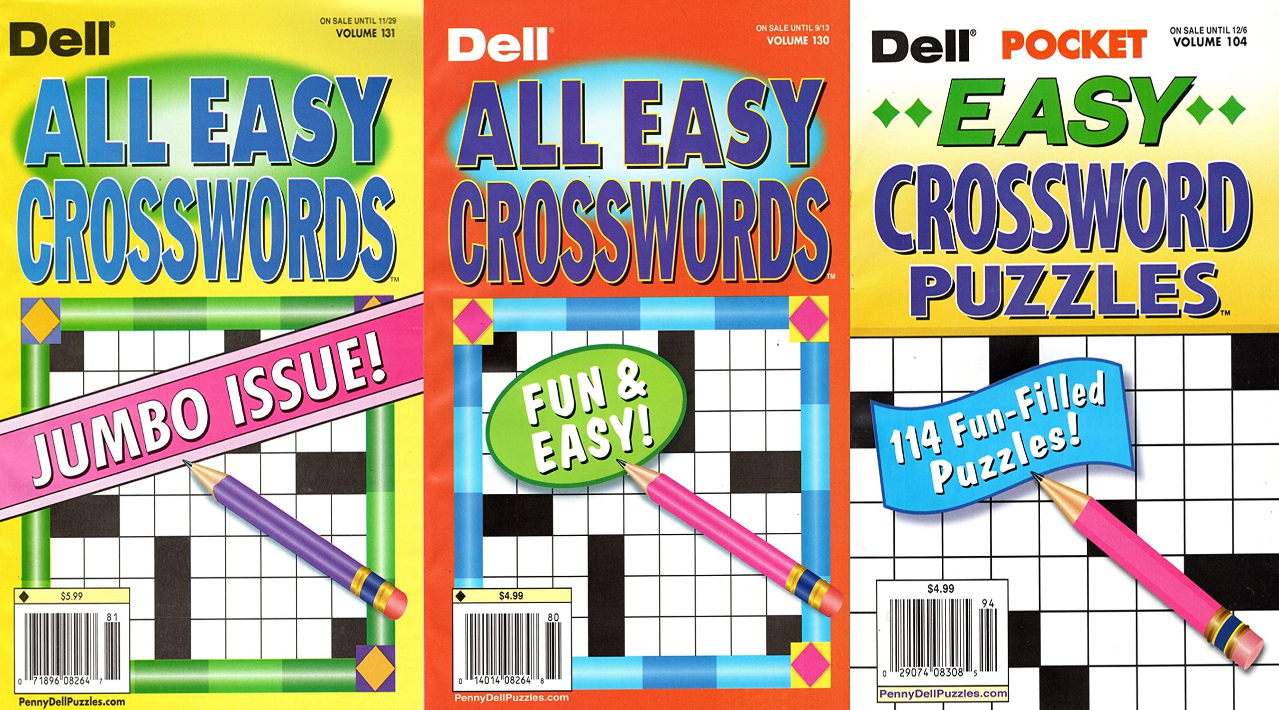 Pack Of 3 Dell All Easy Crosswords Dell Amazon Books Pack Of 3 Dell All Easy Crosswords Dell Amazon Books